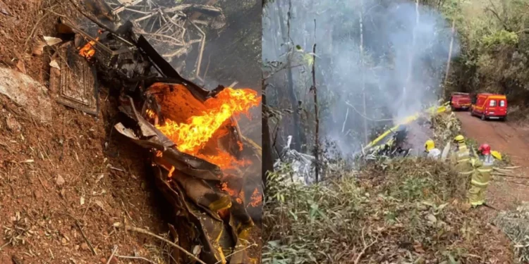 Piloto morre em queda de avião de combate a incêndios florestais em Ouro Preto