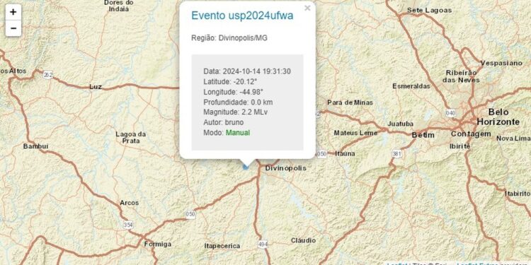 Tremor de terra de baixa magnitude é registrado em Divinópolis