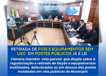 Câmara aprova veto parcial ao PL sobre retirada de equipamentos inutilizados em postes