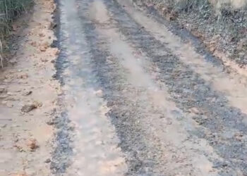 SAAE aplica rejeitos na estrada de Fazenda Velha  para melhorar as condições de tráfego
