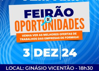 “Feirão de Oportunidades” de emprego está com inscrições abertas em a Formiga