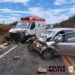 Acidente entre ambulância do Samu e carro deixa duas pessoas mortas e quatro feridas na MG-202