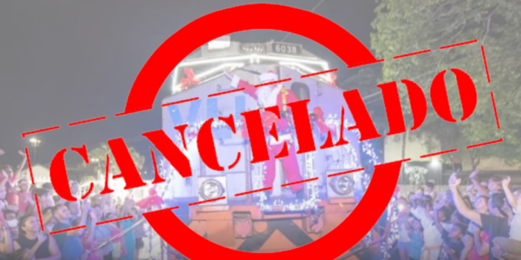 Passagem do trem natalino da VLI em Arcos foi cancelada