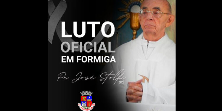 Prefeitura de Formiga decreta luto oficial de três dias pelo falecimento do Padre José Stolfi