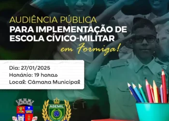 Audiência Pública discutirá implantação de Escola Cívico-Militar em Formiga