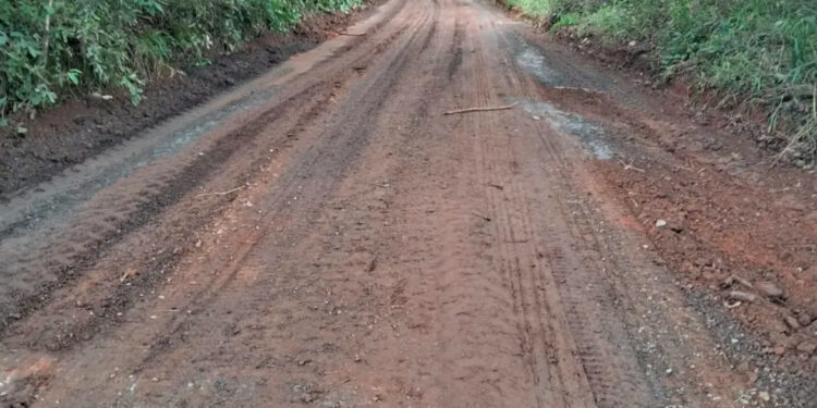 Iniciadas as obras de manutenção na estrada rural de Falhas