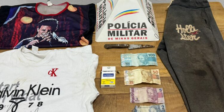 Bambuí: Polícia Militar prende em flagrante autor de roubo a comércio e recupera parte do material subtraído