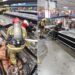 Curto-circuito provoca incêndio em supermercado durante a madrugada em MG