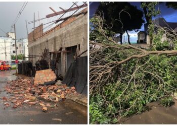Temporal causa alagamentos em cidade de MG, que está em alerta para granizo e ventos de até 100 km/h