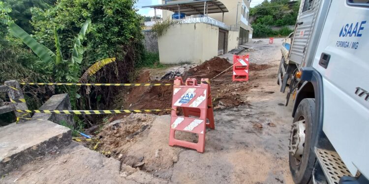 SAAE alerta para obras e interdição parcial na Rua José Eufrásio de Carvalho, em Formiga