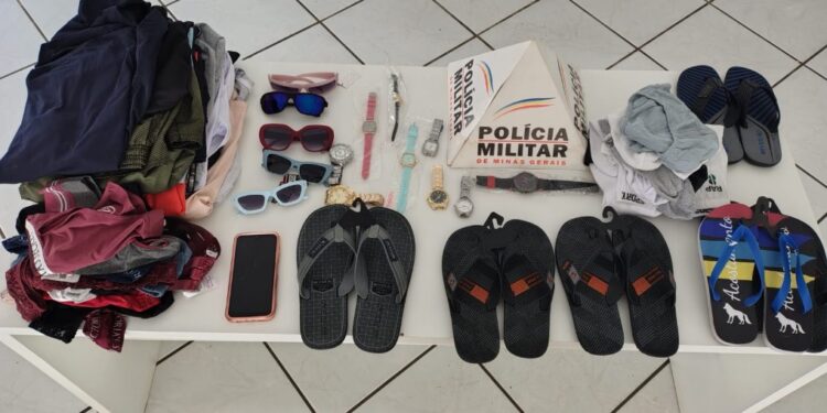 PM de Piumhi prende autor de furto e recupera pertences roubados de loja