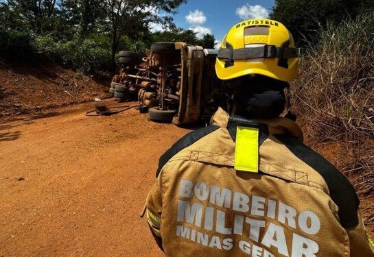 Motorista morre esmagado por caminhão-tanque na MGC-190 em Sacramento
