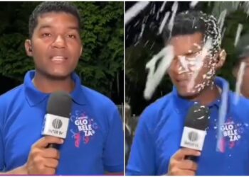 Vídeo: Repórter é atacado e tem celular furtado em entrada ao vivo no Carnaval