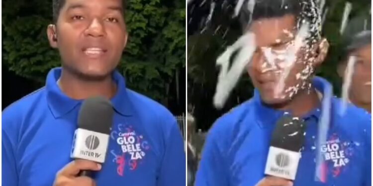 Vídeo: Repórter é atacado e tem celular furtado em entrada ao vivo no Carnaval