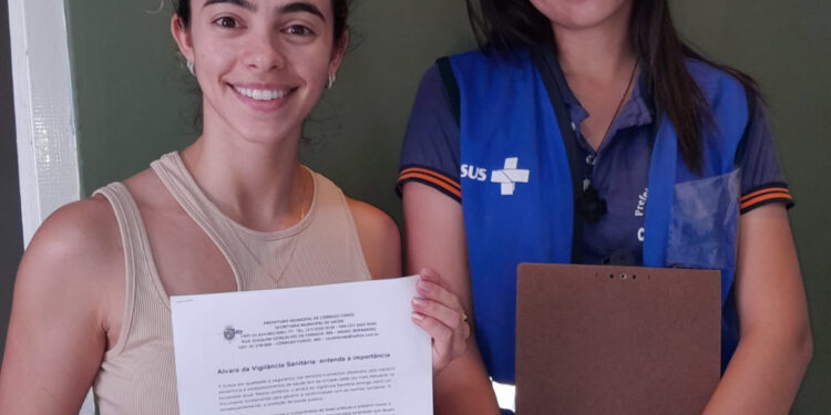 Vigilância Sanitária realiza ação sobre alvará sanitário em estabelecimentos