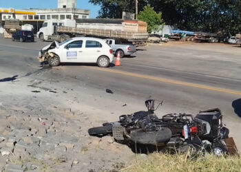Grave acidente entre moto e veículo da Prefeitura de Perdigão é registrado na MG-050 em Formiga