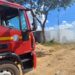 Incêndio em contêiner destrói equipamentos de construção civil em Formiga