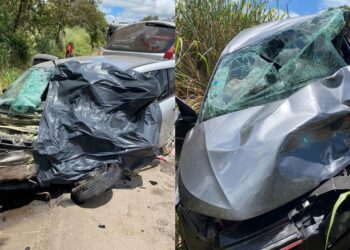Batida entre carros mata dois motoristas e deixa cinco passageiros feridos na BR-262, em Bom Despacho