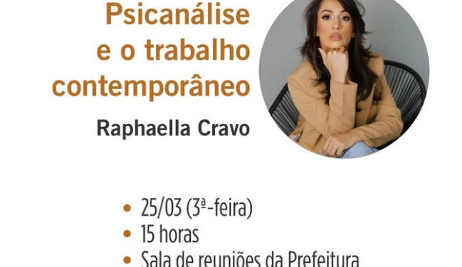 Prefeitura de Córrego Fundo realizará palestra com tema “Psicanálise e o Trabalho Contemporâneo”