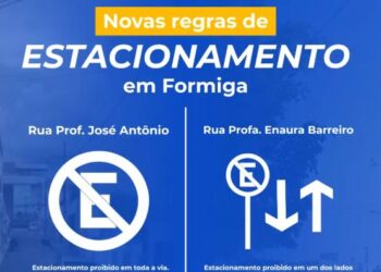 Prefeitura de Formiga regulamenta estacionamento nas ruas Profa. Enaura Barreiro e Prof. José Antônio