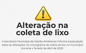 Formiga: Secretaria Municipal de Gestão Ambiental informa alterações na coleta de lixo durante o feriado