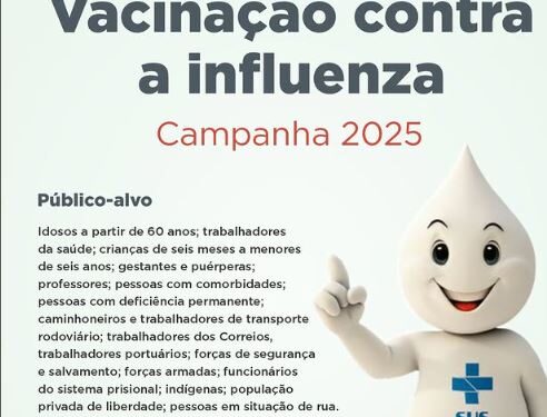 Campanha de Vacinação contra Influenza já está em andamento em Córrego Fundo
