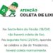 Prefeitura de Córrego Fundo informa sobre o serviço de coleta de lixo nos feriados