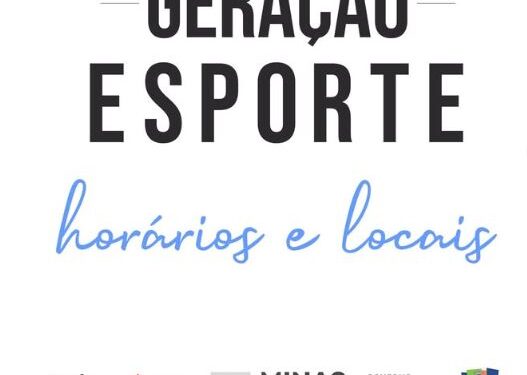 Programa ‘Geração Esporte’ de Córrego Fundo inicia atividades na próxima segunda-feira 