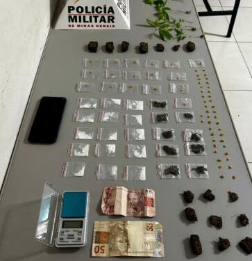 Dois são presos e menor apreendido por tráfico de drogas no Ouro Branco