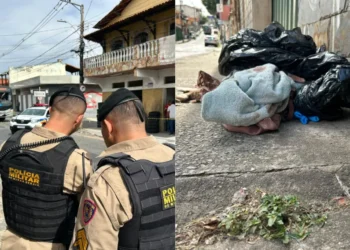 Câmeras flagram abandono de recém-nascido em rua de BH