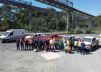 Corpo de Bombeiros participa de simulado de rompimento de barragem em unidade da CSN, em Arcos