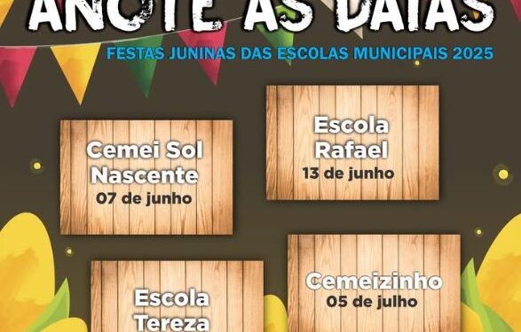 Escolas municipais de Córrego Fundo anunciam datas das festas juninas