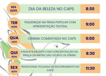 CAPS promove ‘Semana da Luta Antimanicomial’ com programação especial e mudanças no atendimento