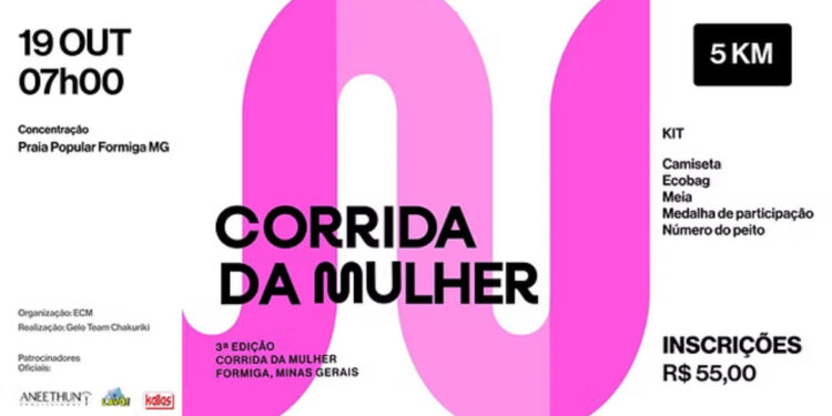 Devido à grande procura, Corrida da Mulher abre 50 novas vagas em Formiga