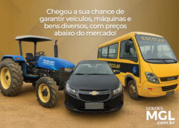 Córrego Fundo leiloa tratores, veículos e materiais inservíveis pela plataforma MGL no dia 11 de julho