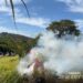 Incêndio atinge área urbana no Bairro Recanto da Praia, em Formiga