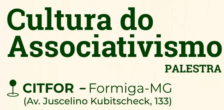 Palestra “Cultura do Associativismo” acontece em Formiga no dia 20 de agosto