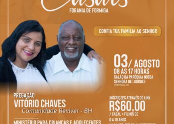 RCC promove III Encontro para Casais da Forania de Formiga no dia 3 de agosto