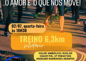 Treino solidário de 6,3 km será realizado em Formiga para ajudar Anselmo Arantes no tratamento contra câncer