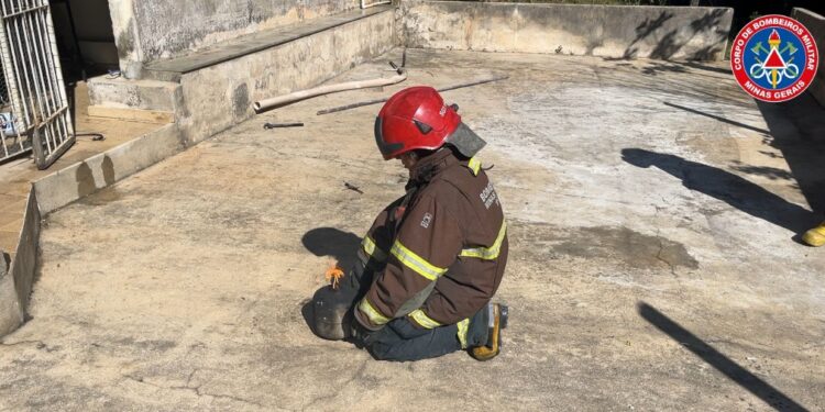 Bombeiros atendem ocorrência de incêndio em vaso de pressão no bairro Novo Horizonte em Formiga
