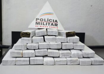 Dupla é presa em flagrante com 29 barras de maconha na BR-354 em Arcos