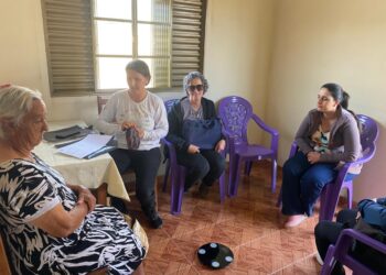 Alunas do curso Saúde com Agente realizam visitas domiciliares em Córrego Fundo
