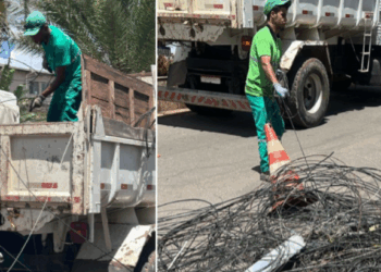 Cemig já retirou mais de 16 toneladas de cabos irregulares de telecomunicação em postes em 2025