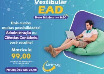 Unifor-MG divulga Edital de Processo Seletivo para vestibular EAD com entrada em setembro