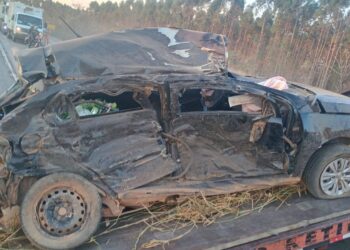 Acidente na BR-354 deixa mulher gravemente ferida