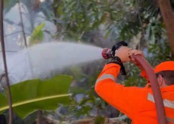 Mais um incêndio atinge área urbana de Formiga, dessa vez no bairro Novo Horizonte