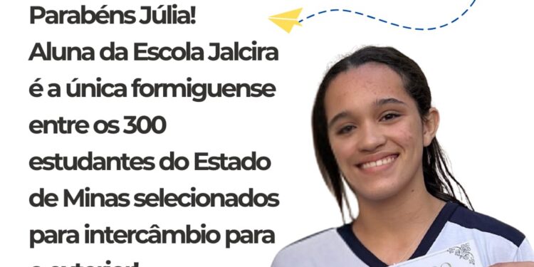 Estudante de Formiga é selecionada para intercâmbio internacional do Governo de Minas