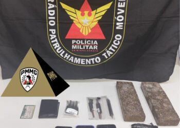 PM de Formiga prende dois suspeitos de furto a joalheria e apreende drogas e ferramentas de arrombamento