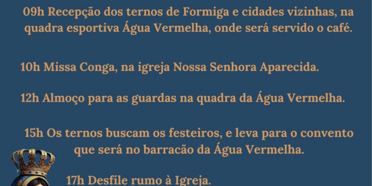 Irmandade do Congado convida população para grande celebração no bairro Água Vermelha