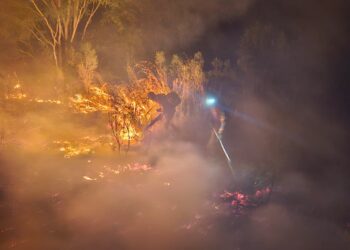 Bombeiros de Campo Belo controlam incêndio às margens da BR-354